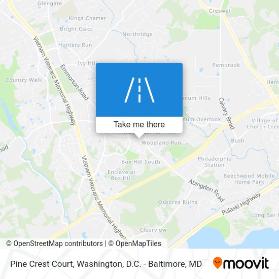 Pine Crest Court map