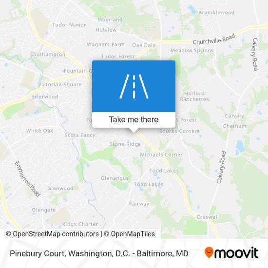 Mapa de Pinebury Court