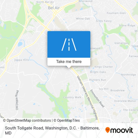South Tollgate Road map