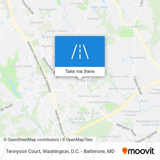 Mapa de Tennyson Court