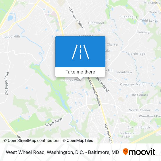 West Wheel Road map