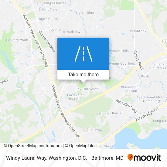 Windy Laurel Way map