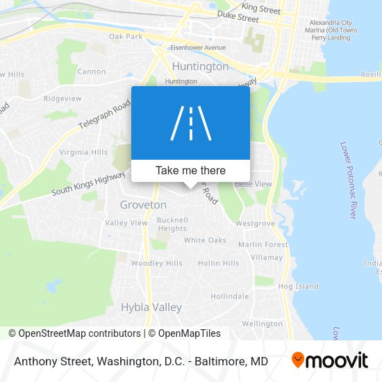 Anthony Street map