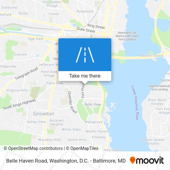 Belle Haven Road map