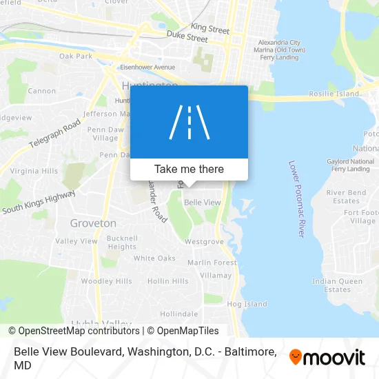 Belle View Boulevard map