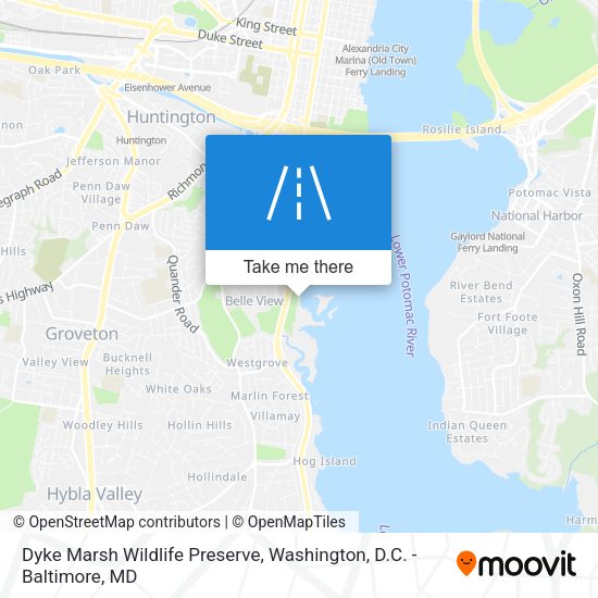 Mapa de Dyke Marsh Wildlife Preserve