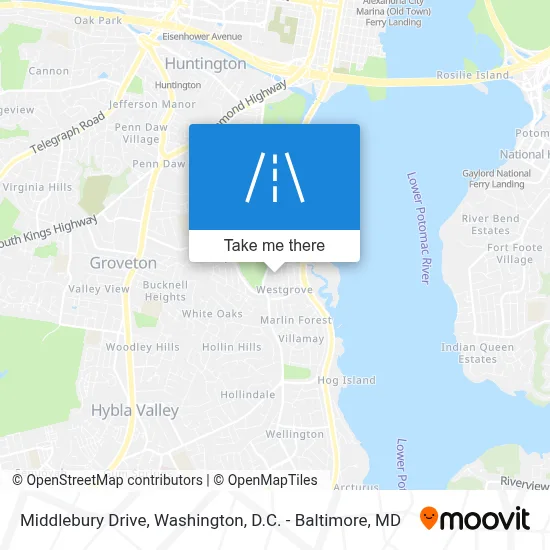 Middlebury Drive map