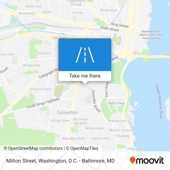 Milton Street map