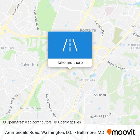 Ammendale Road map