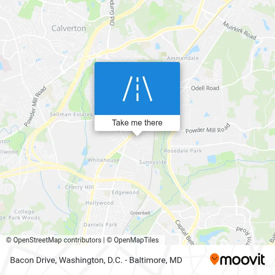 Bacon Drive map