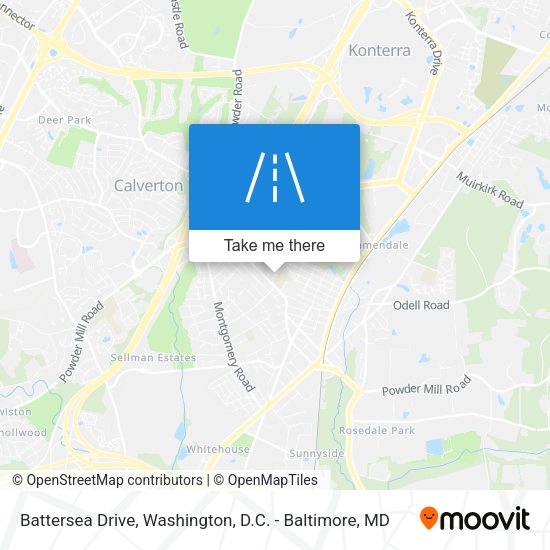 Mapa de Battersea Drive