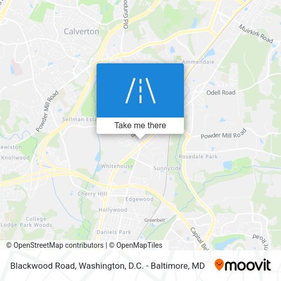 Blackwood Road map