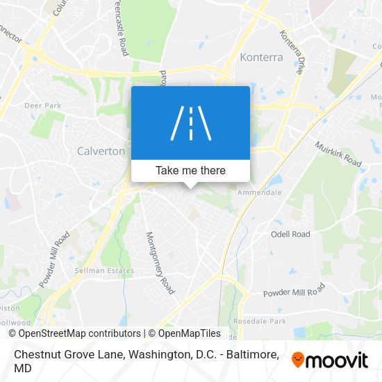 Mapa de Chestnut Grove Lane