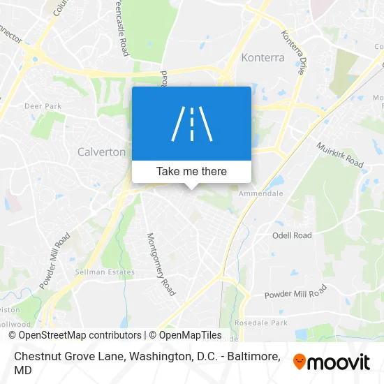 Chestnut Grove Lane map