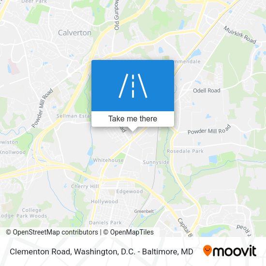 Clementon Road map
