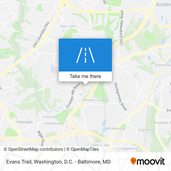 Mapa de Evans Trail