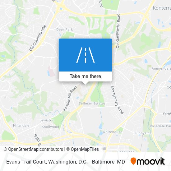 Mapa de Evans Trail Court