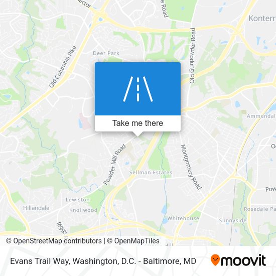 Mapa de Evans Trail Way