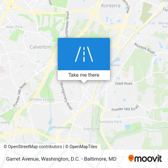 Garret Avenue map
