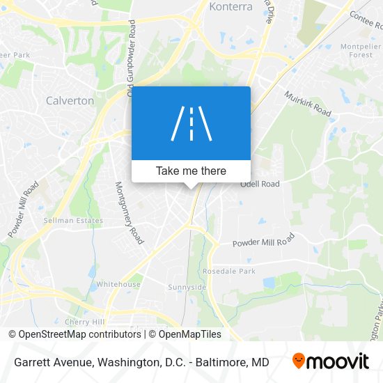 Garrett Avenue map