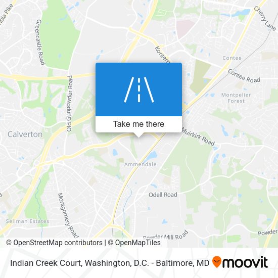 Mapa de Indian Creek Court