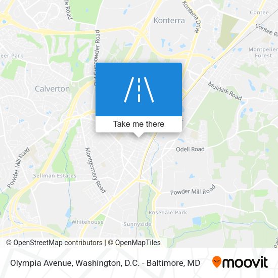 Olympia Avenue map
