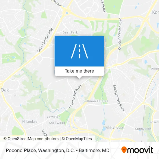 Pocono Place map