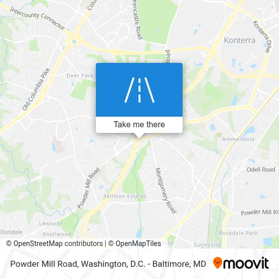 Powder Mill Road map