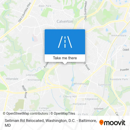 Sellman Rd Relocated map