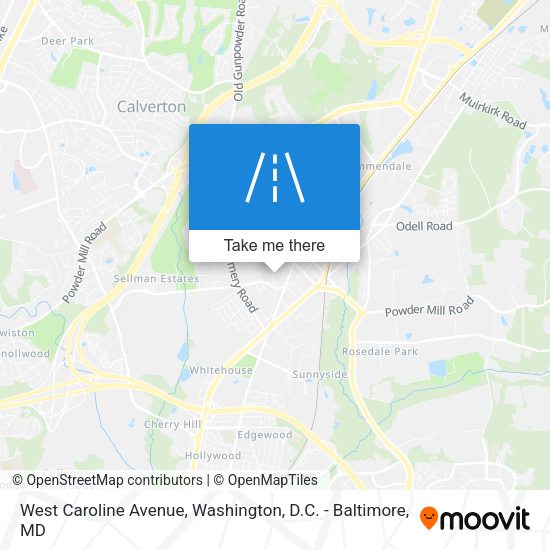 West Caroline Avenue map