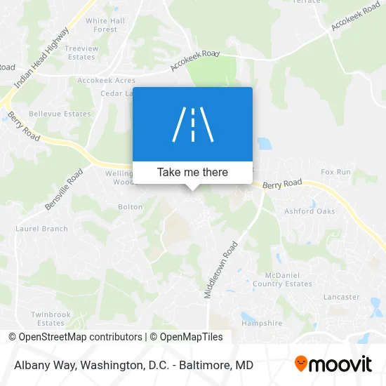 Albany Way map