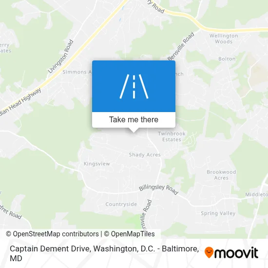 Captain Dement Drive map