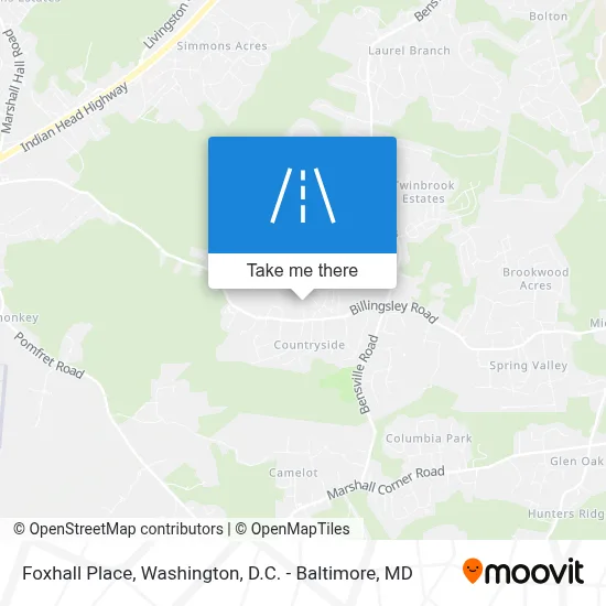 Foxhall Place map