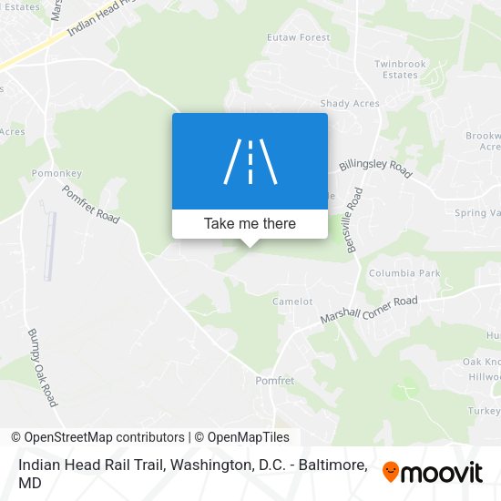 Indian Head Rail Trail map