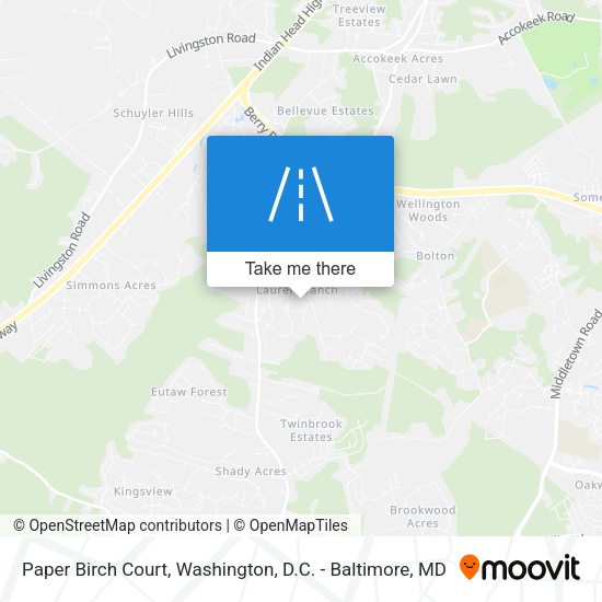 Mapa de Paper Birch Court