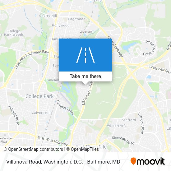 Villanova Road map