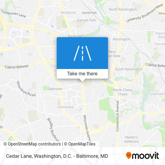 Mapa de Cedar Lane