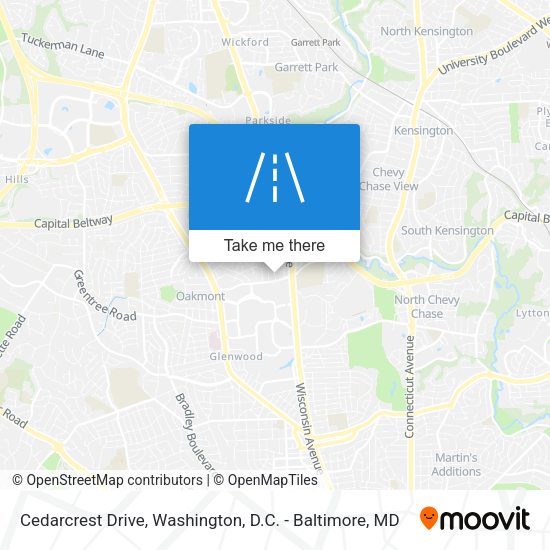 Cedarcrest Drive map
