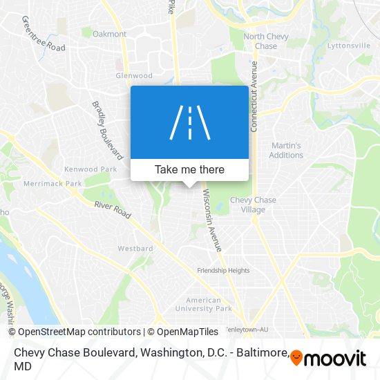 Chevy Chase Boulevard map