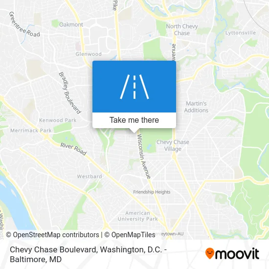 Chevy Chase Boulevard map