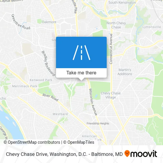 Chevy Chase Drive map