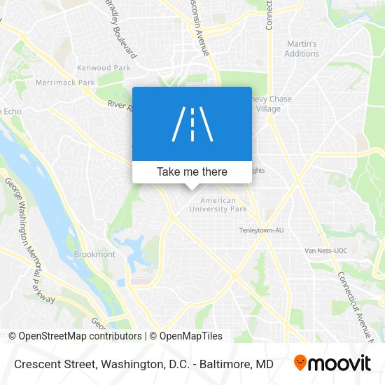 Crescent Street map