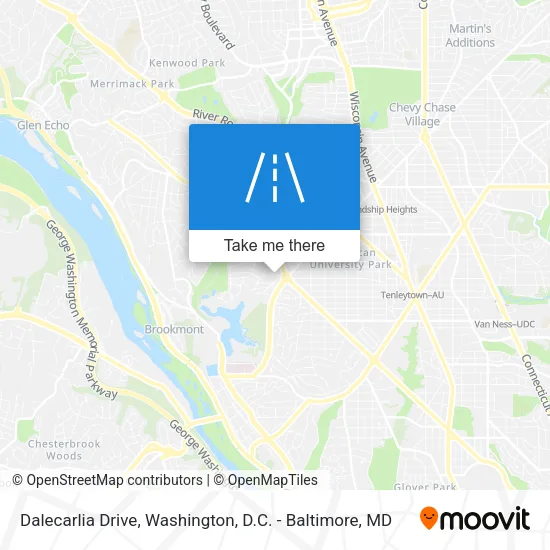 Dalecarlia Drive map