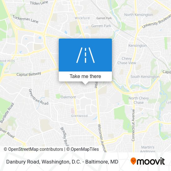 Danbury Road map