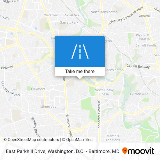 Mapa de East Parkhill Drive