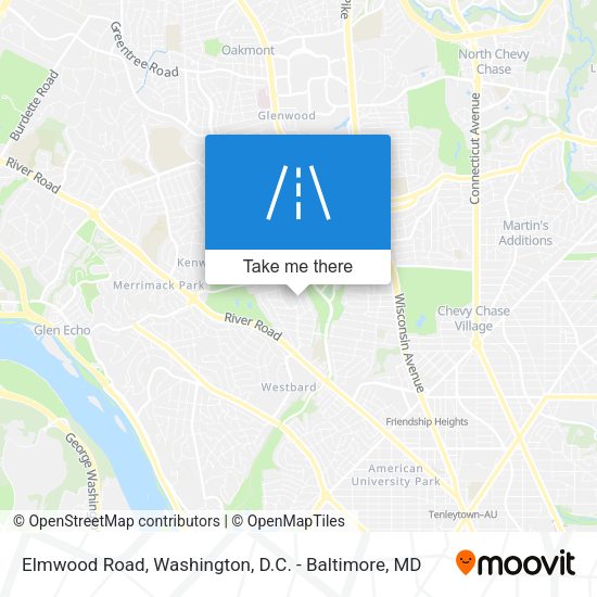 Elmwood Road map