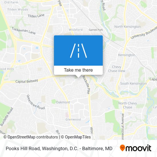Pooks Hill Road map
