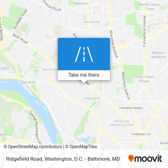 Ridgefield Road map