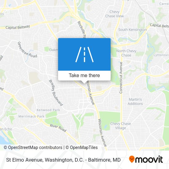 St Elmo Avenue map