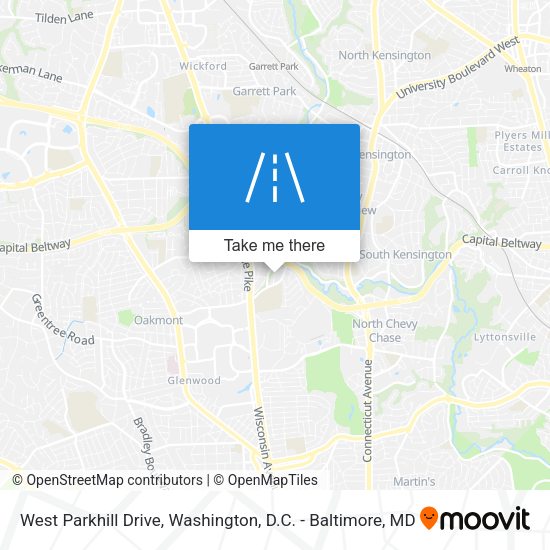Mapa de West Parkhill Drive